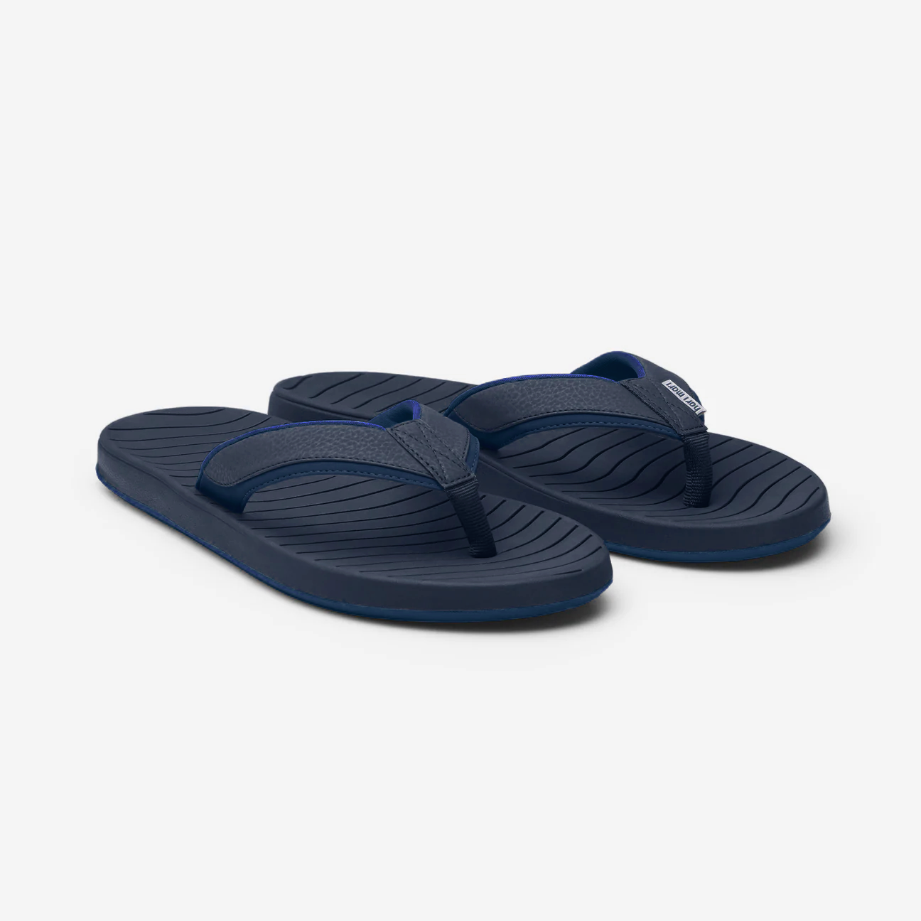 Mens navy blue flip flops on sale