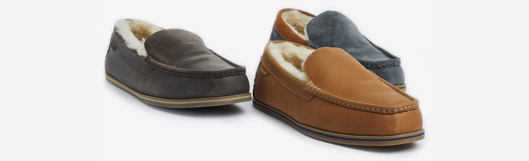 men's leather slippers