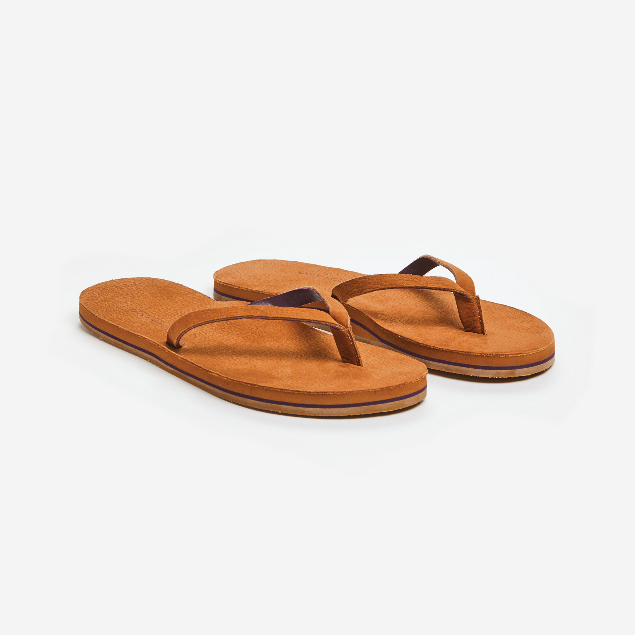 Women's Meadows Tobacco Leather Flip Flops