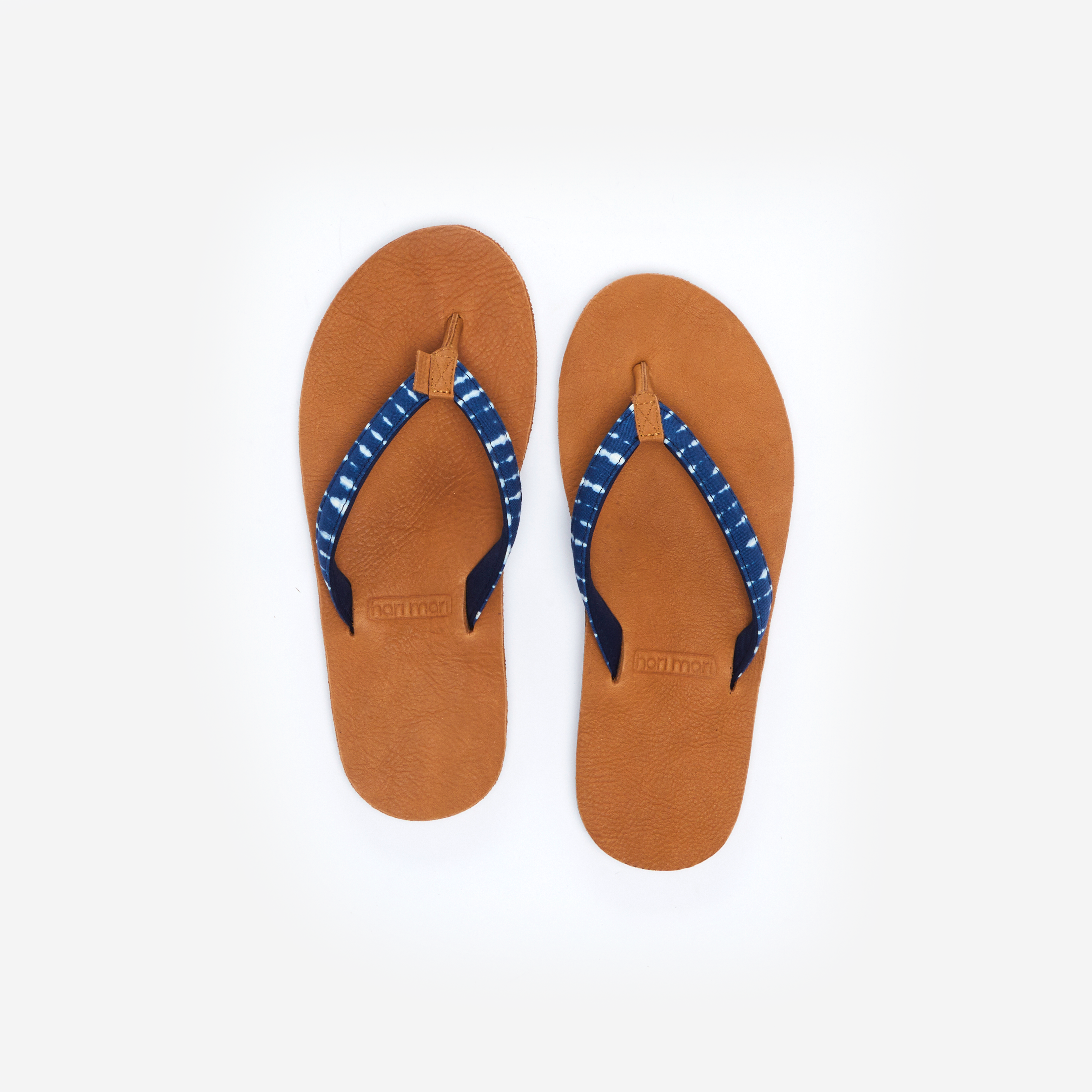 Women's Shibori Flip Flops - Indigo