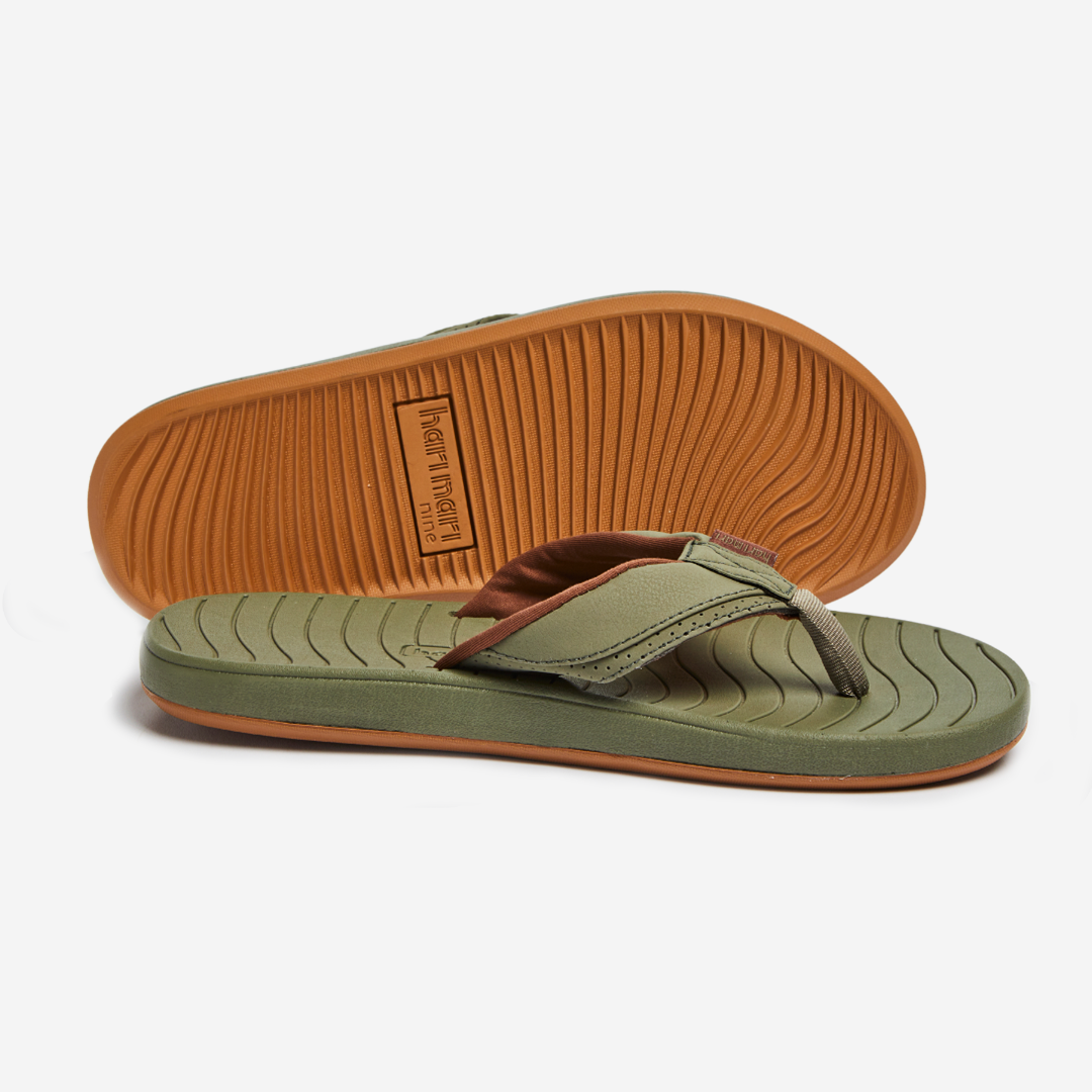 Hari Mari Flip Flops Mens Brazos - Olive