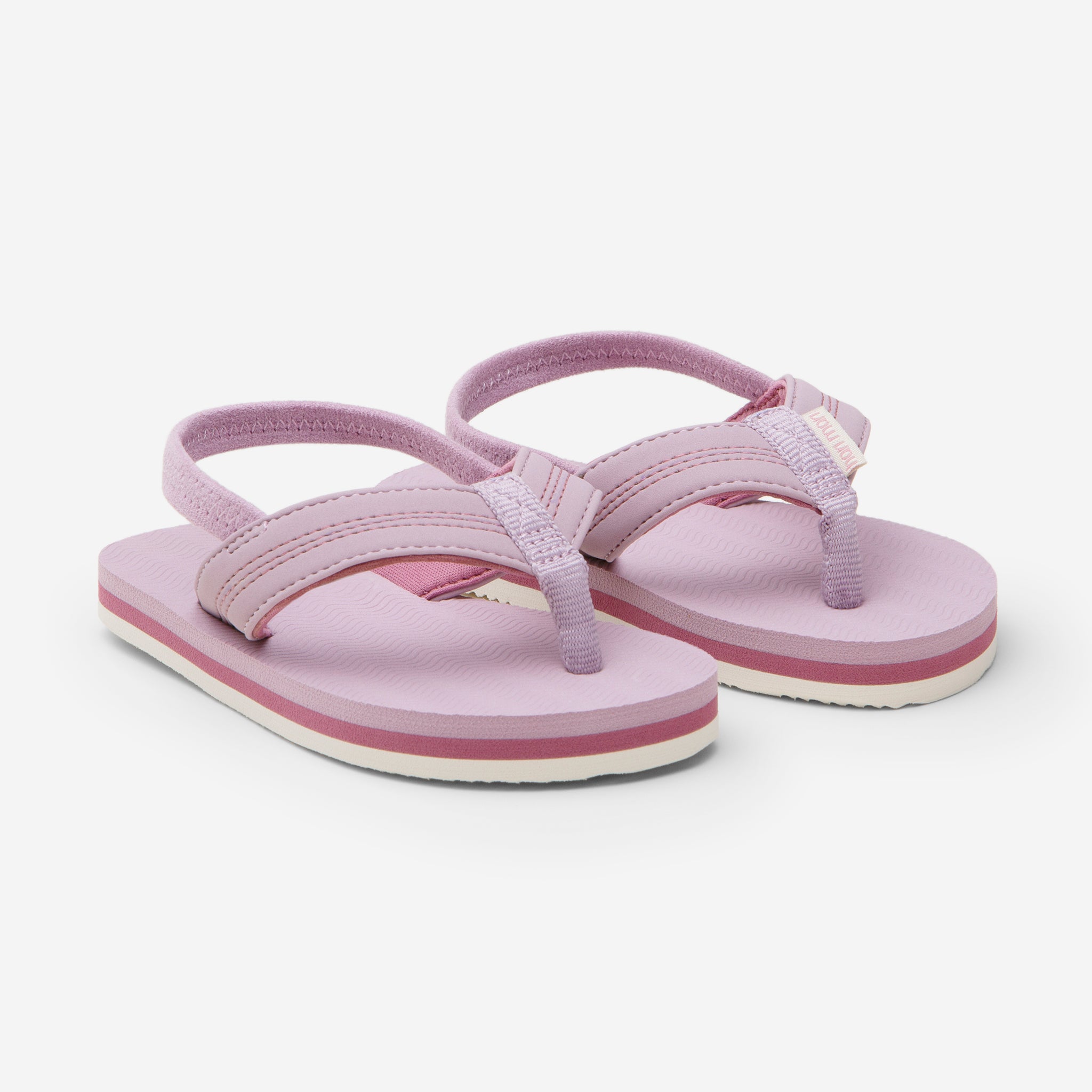 Hari Mari's Kids & Youth Brazos flip flops in mauve/rose on white background