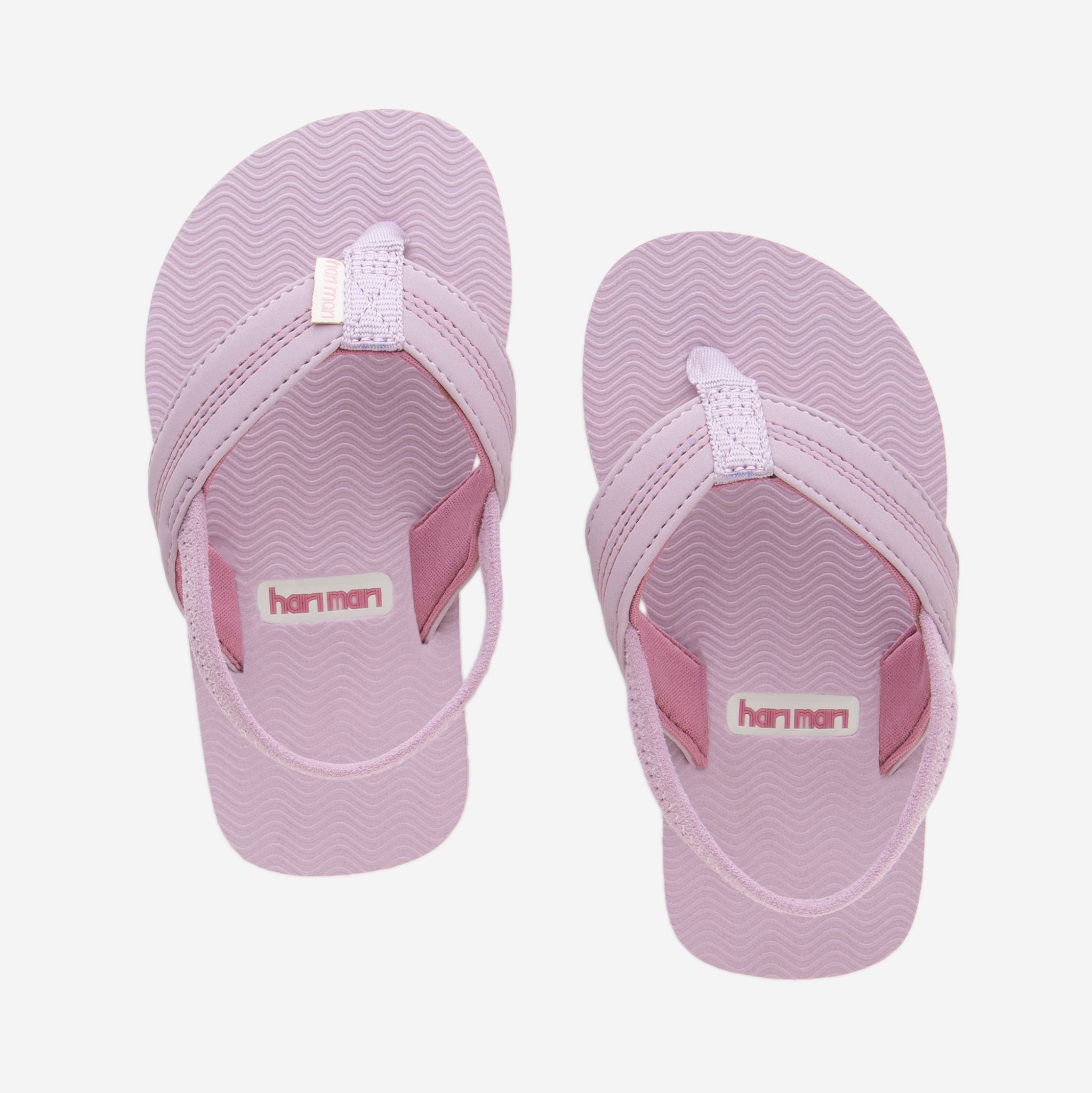 Hari Mari's Kids & Youth Brazos flip flops in mauve/rose on white background