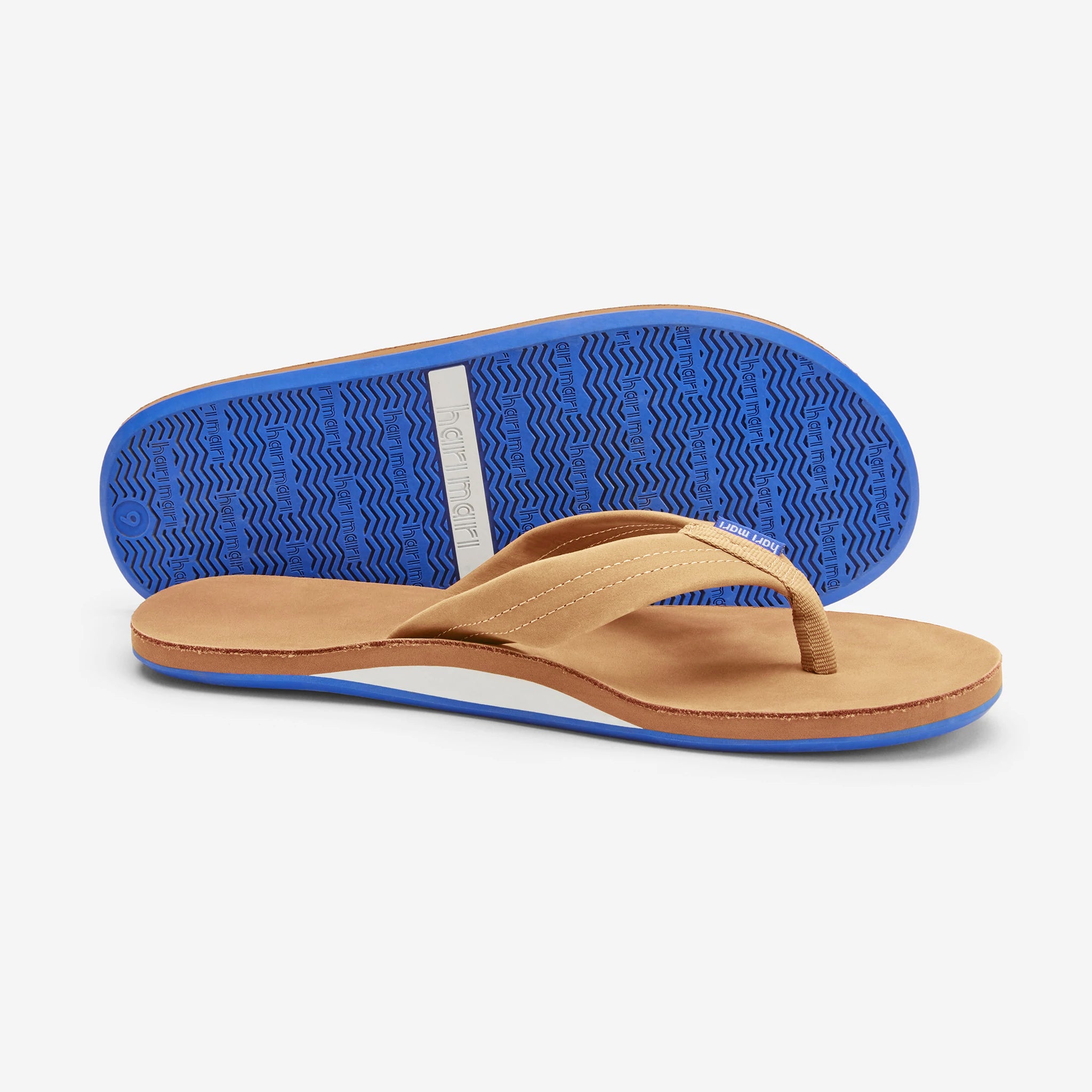 Men's Fields Flip Flops - Tan / Blue