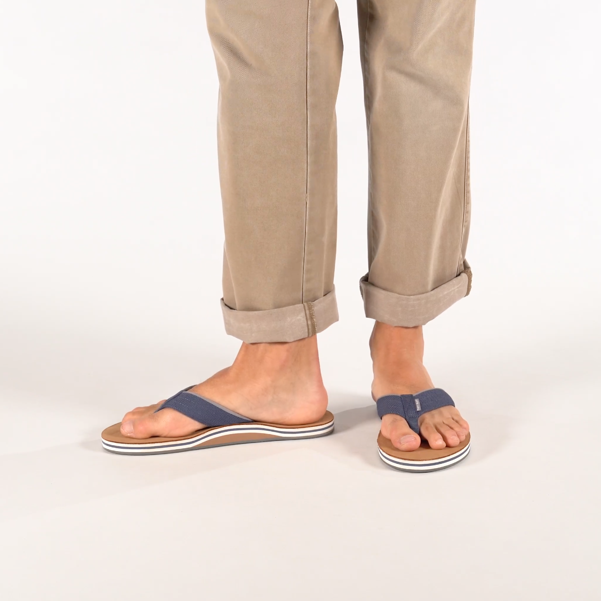 Indigo / Gray Hari Mari Flip Flops for Men