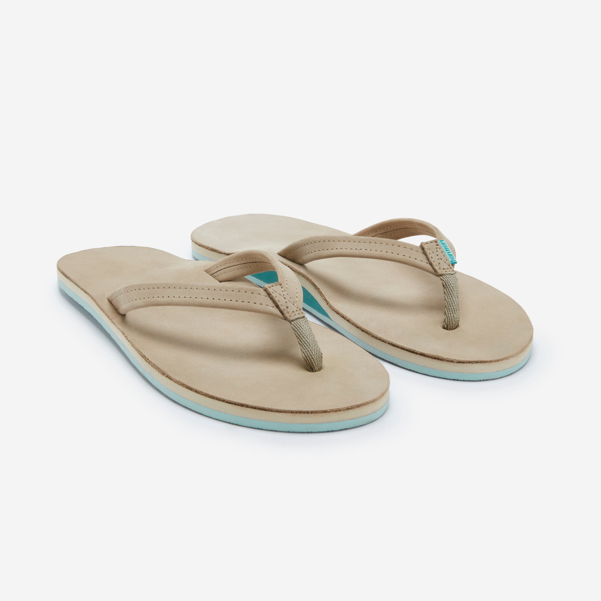 Taupe/Sea Glass Flip Flops - Hari Mari Womens