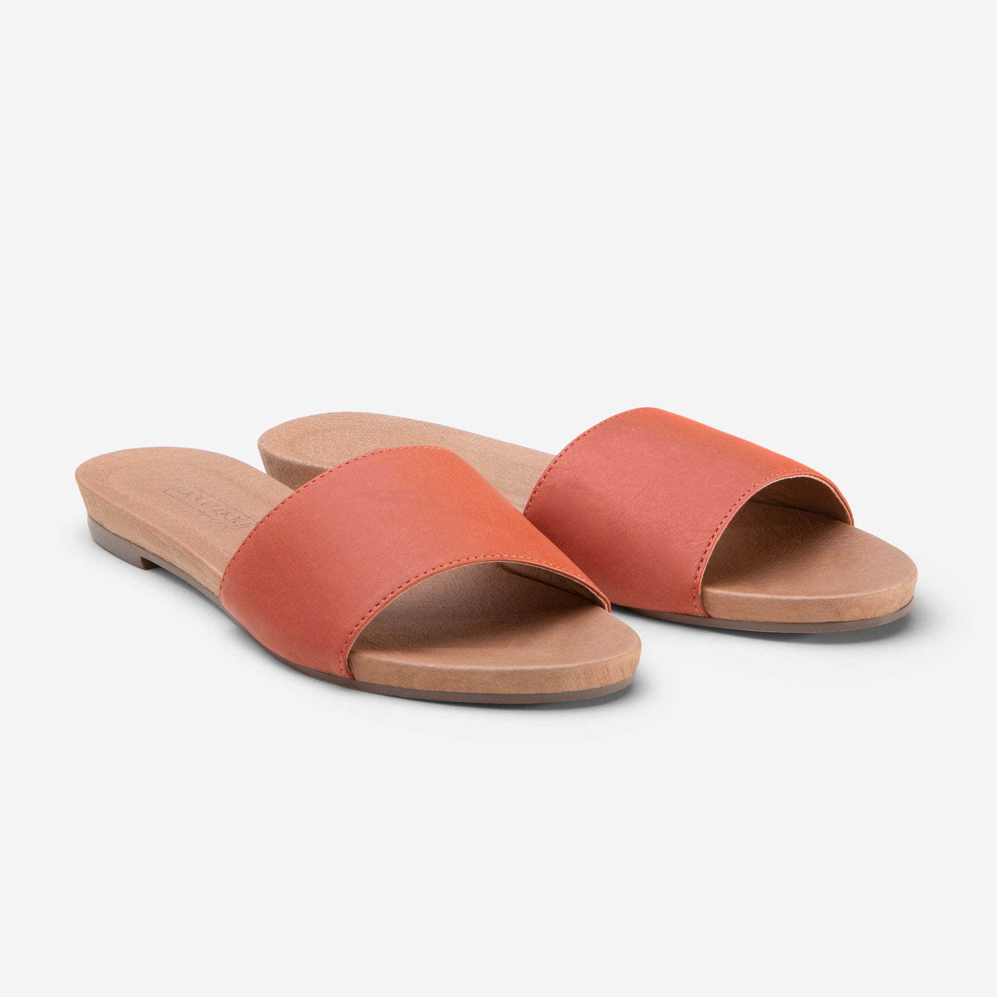 ALOHAS BRUSHED DEGRAD ORANGE SLIDE MULE SANDAL – Trina Turk