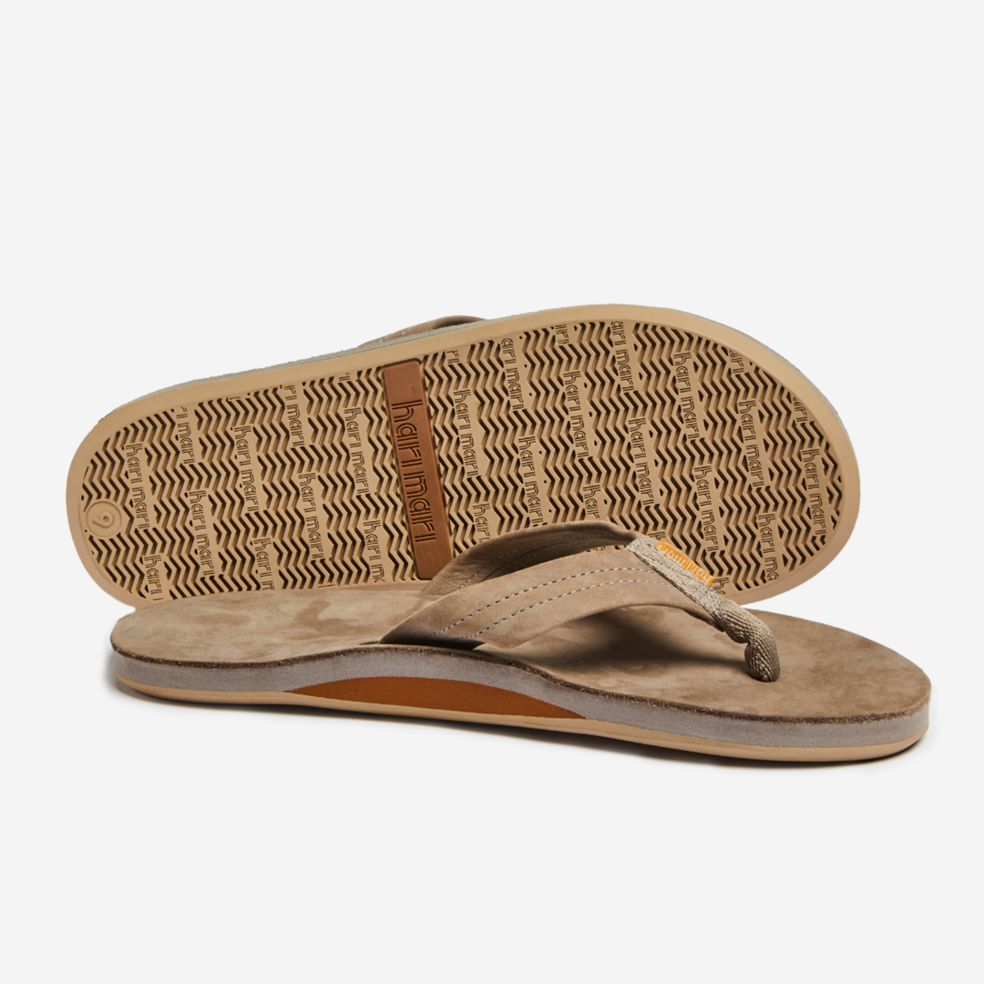 Hari Mari Mens Fields Flip Flops - Stone